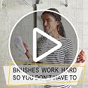 3-Piece Scrub Brush Set with Ergonomic Handle for Tile, Grout & Shower