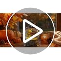 Thanksgiving Lighted Snow Globe Water Lantern - Swirling Glitter Autumn Decor