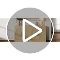 63" Fluted Buffet Cabinet, Modern Arched Sideboard Credenza with Storage