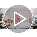 Dream Loom Pink Christmas Tree with Lights - 4FT Artificial Holiday Tree with Tips, Metal Stand, Battery String Light - Pink2