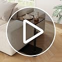 Adjustable Height C-Shaped Side Table, 360° Swivel Laptop Tray Table