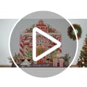 Christmas Gingerbread House Door Cover Decorations Set - Indoor & Outdoor Holiday Decor