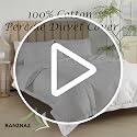 Queen Size White Cotton Duvet Cover with Lace Trim - 90x90