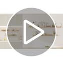 48-Inch Floating Picture Ledge Shelves - Set of 4 Wall-Mounted Wood Shelves