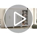 71-Inch Metal Wardrobe Closet with Locking Doors and Adjustable Shelves