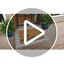 2-Piece Layered Welcome Doormat Set, Non-Slip Striped Farmhouse Porch Rug