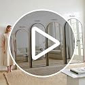 48" x 14" Full-Length Over-the-Door Mirror, Versatile Wall or Floor Mirror