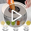Stainless Steel Mixing Bowls with Airtight Lids & Grater Attachments