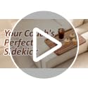 Folding Acacia Wood Couch Tray for Sofa Gaps, 15x10 Inch Portable Table