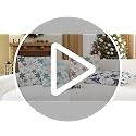 CaliTime 18 x 18 Purple Grey Christmas Decorative Throw Pillow Covers (Pack of 2)