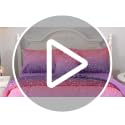 6-Piece Twin Comforter Set - Pink Purple Galaxy Bed in a Bag