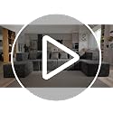130-Inch Modular Sectional Sofa, 6-Seater Chenille Cloud Couch with Ottoman