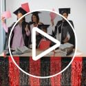 4 Pack Metallic Foil Fringe Table Skirts, Red and Black Graduation Decor